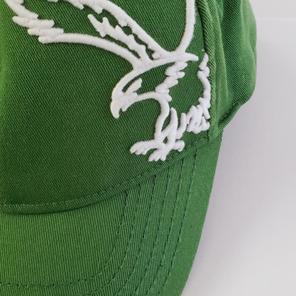 American Eagle Outfitters AE White Embroidered Eagle Green Ball Cap Hat AE - Picture 2 of 16